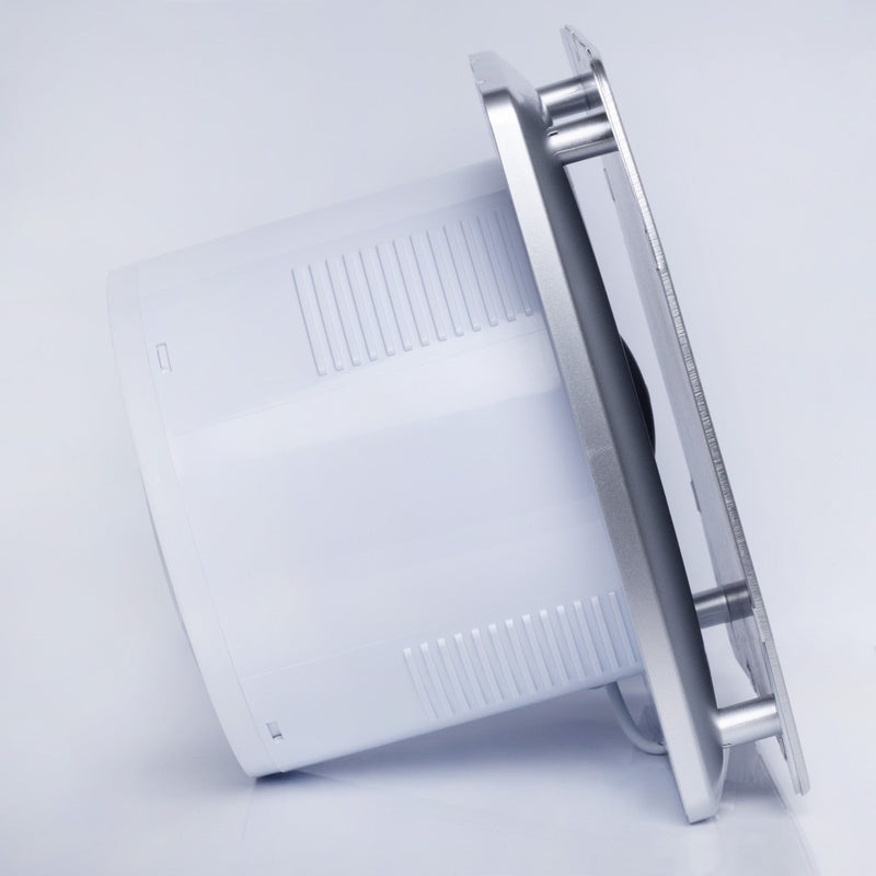 Ventilatore da bagno silenzioso argento con timer 150 mm / 6" - LFS150-QST