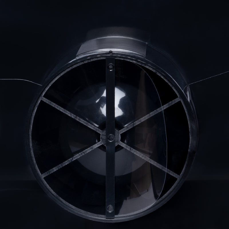 Ventilatore da bagno in alluminio nero con LED 100 mm / 4 " - BFS100L-BA
