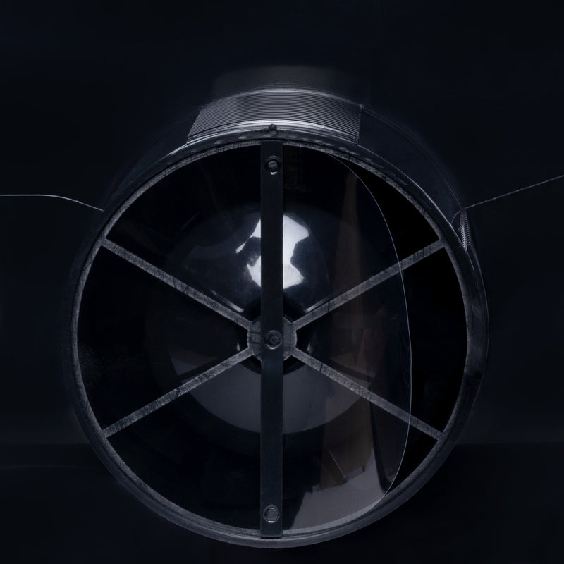 Ventilatore da bagno in alluminio nero con timer 100mm/4" - BFS100T-BA