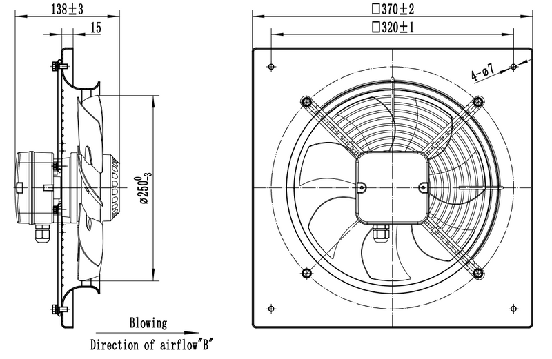 STERR Aspiratore Assiale 250mm - AXF250B