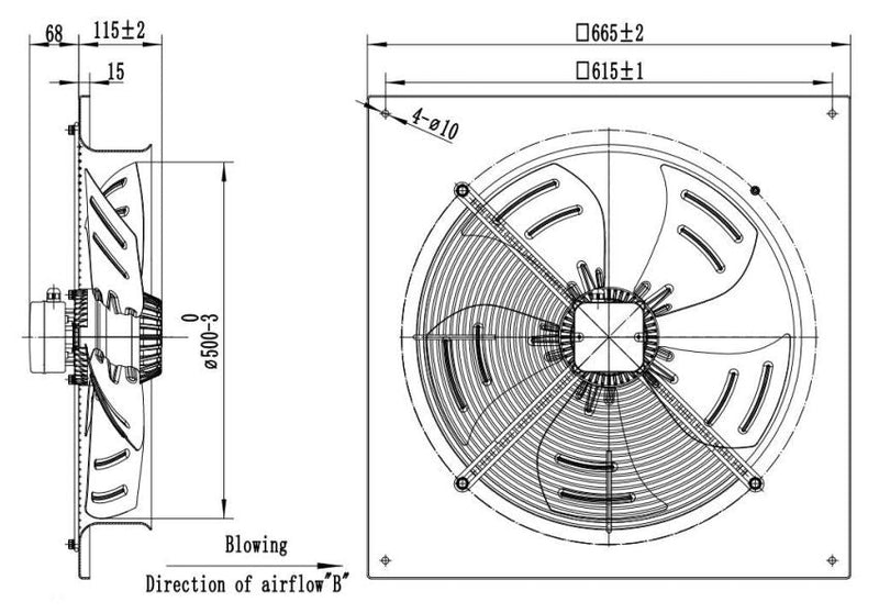 STERR Aspiratore Assiale 500mm - AXF500B