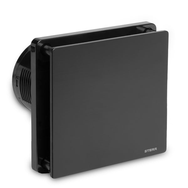 Ventilatore da bagno in alluminio nero con timer 100mm/4" - BFS100T-BA