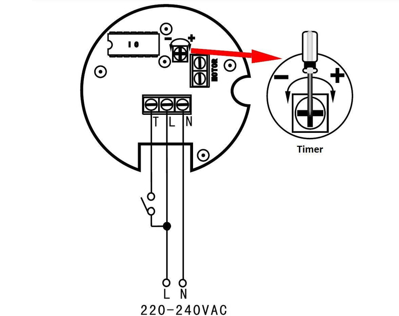 Aspiratore da bagno nero con timer 100 mm/4" - BFS100T-B