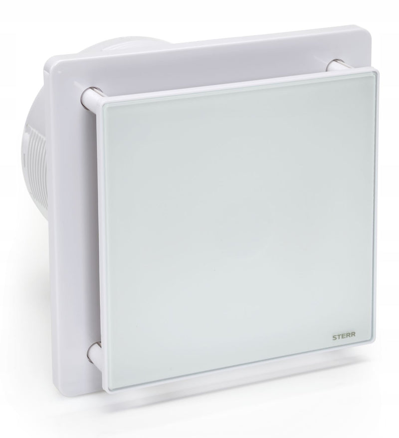 Bianco Ventilatore da bagno 150 mm - Ventilatore da bagno con valvola di non ritorno e timer - funzionamento silenzioso  - BFS150T - STERR