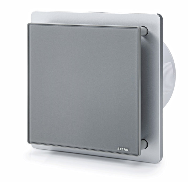 Ventilatore bagno grigio 150 mm - ventilatore bagno con valvola di non ritorno - funzionamento silenzioso - BFS150-G - STERR