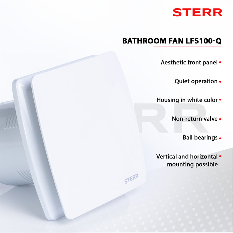 Ventilatore da bagno silenzioso 100 mm / 4" - LFS100-Q