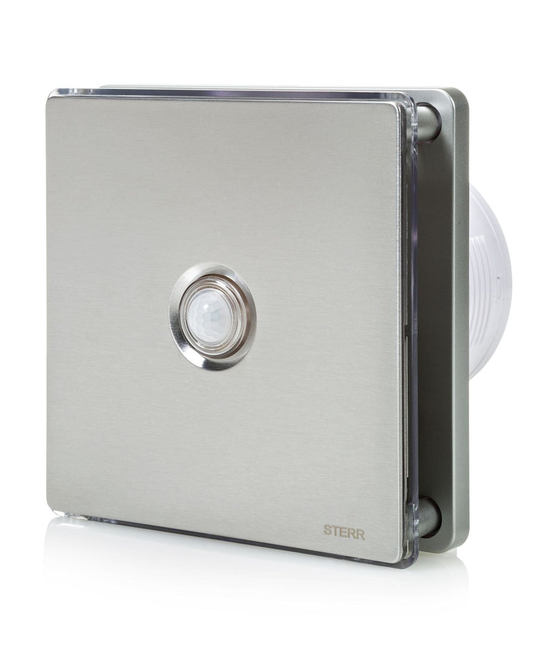Aspiratore da bagno retroilluminato a LED argento con sensore PIR 100mm / 4" - BFS100LP-S
