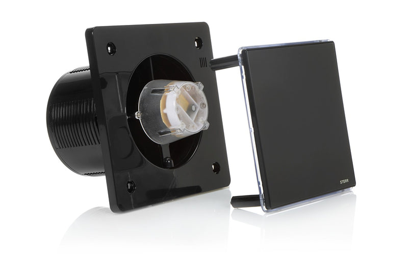 Aspiratore da bagno retroilluminato a LED nero con timer 125mm / 5" - BFS125LT-B