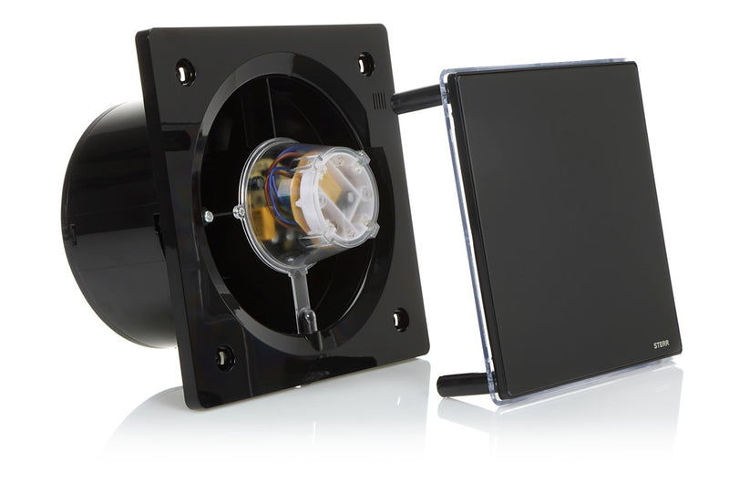 Aspiratore da bagno retroilluminato a LED nero con timer 150 mm / 6"- BFS150LT-B